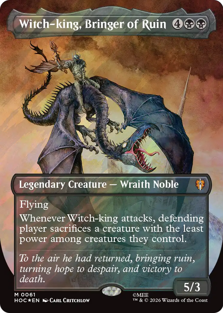 Witch-king, Bringer of Ruin (Borderless) (Surge Foil) [The Hobbit]