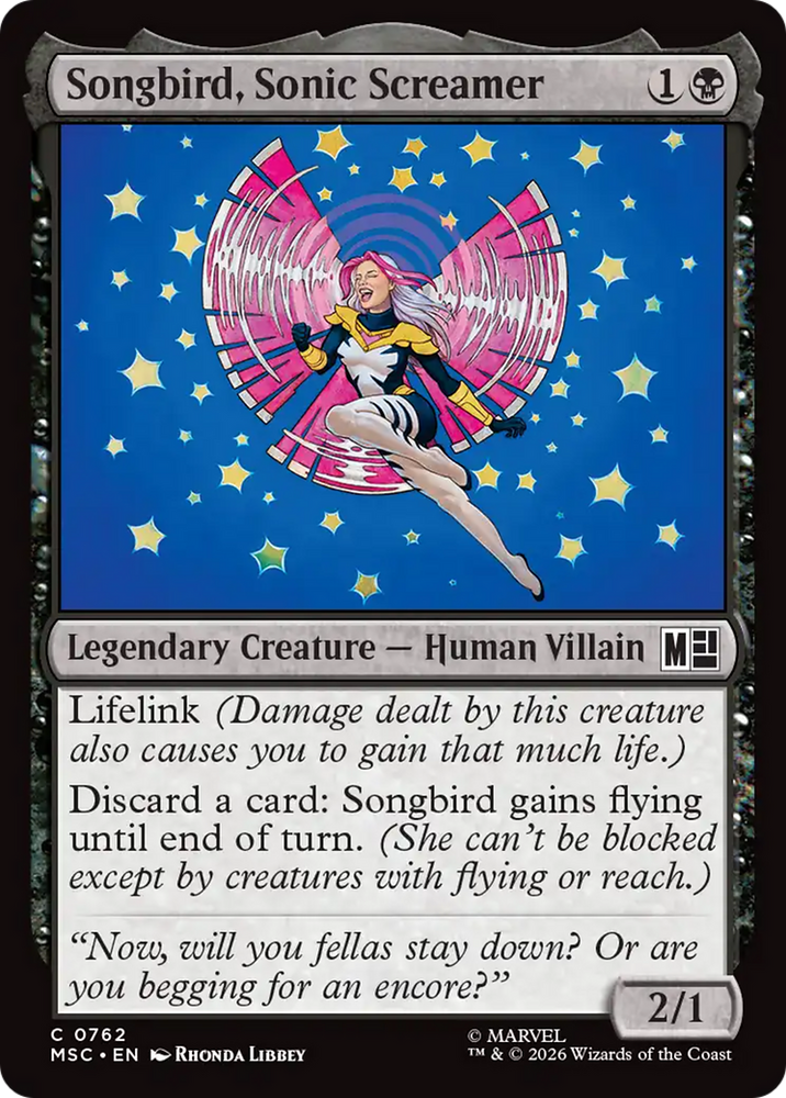 Songbird, Sonic Screamer [Marvel Super Heroes Commander]