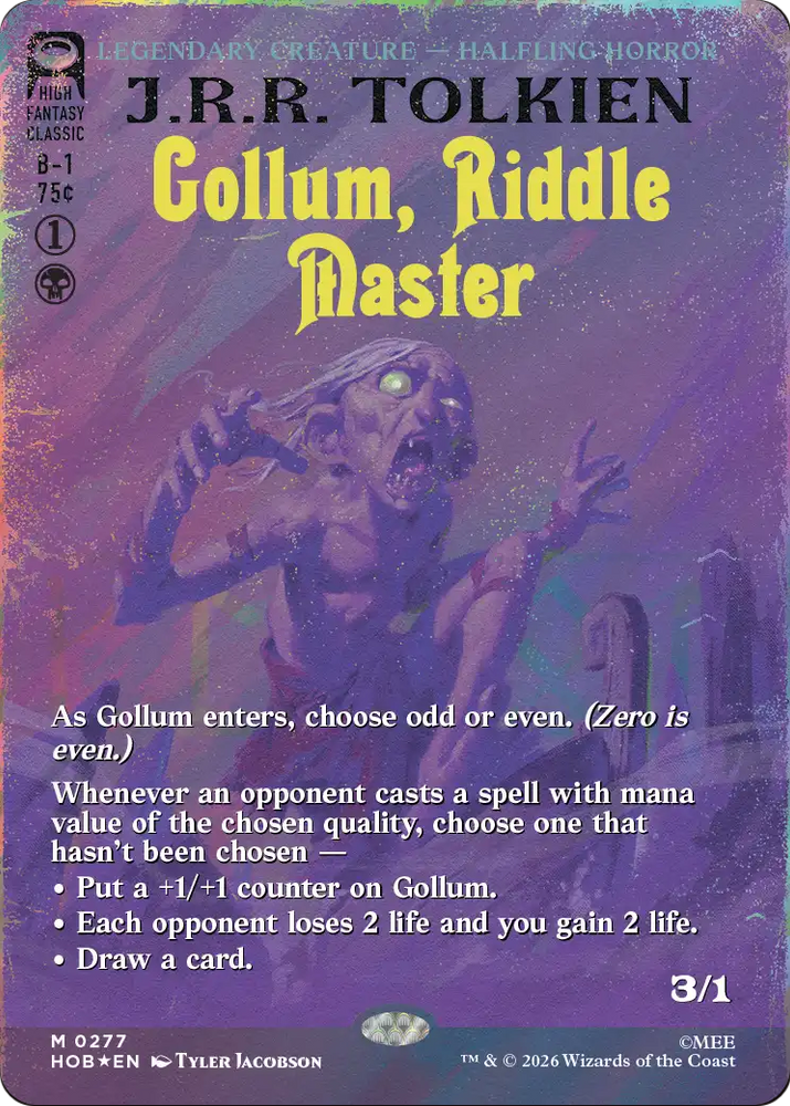 Gollum, Riddle Master (Borderless) (Surge Foil) [The Hobbit]