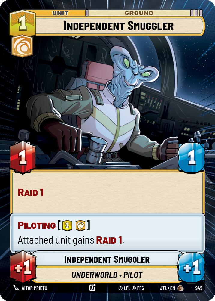 Independent Smuggler (945) (Hyperspace Foil) (945) [Jump to Lightspeed]