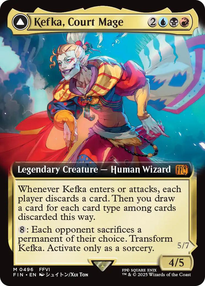 Kefka, Court Mage // Kefka, Ruler of Ruin (Extended Art) [FINAL FANTASY]