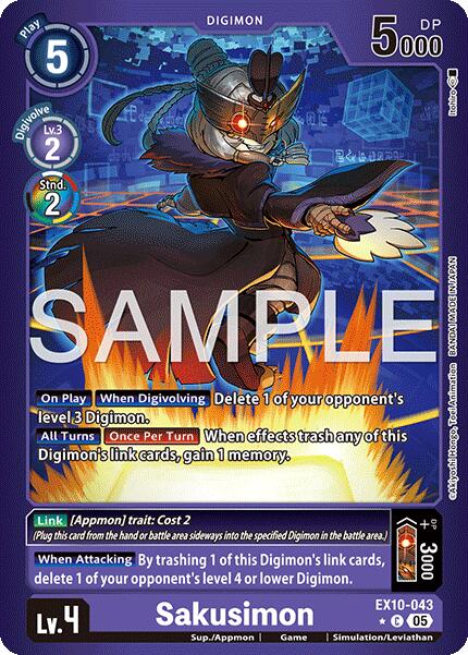 Sakusimon [EX10-043] (Limited Foil) [Sinister Order]