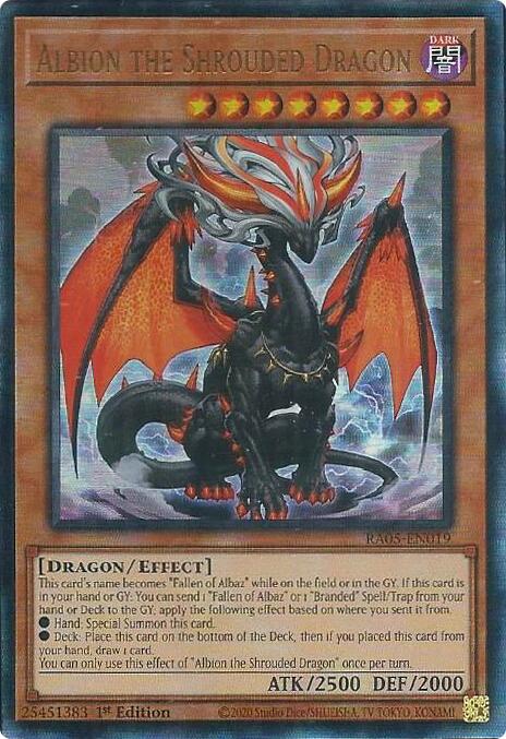 Albion the Shrouded Dragon (Ultimate Rare) [RA05-EN019] Ultimate Rare