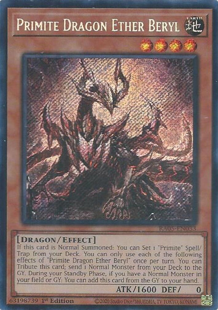 Primite Dragon Ether Beryl (Secret Rare) [RA05-EN033] Secret Rare