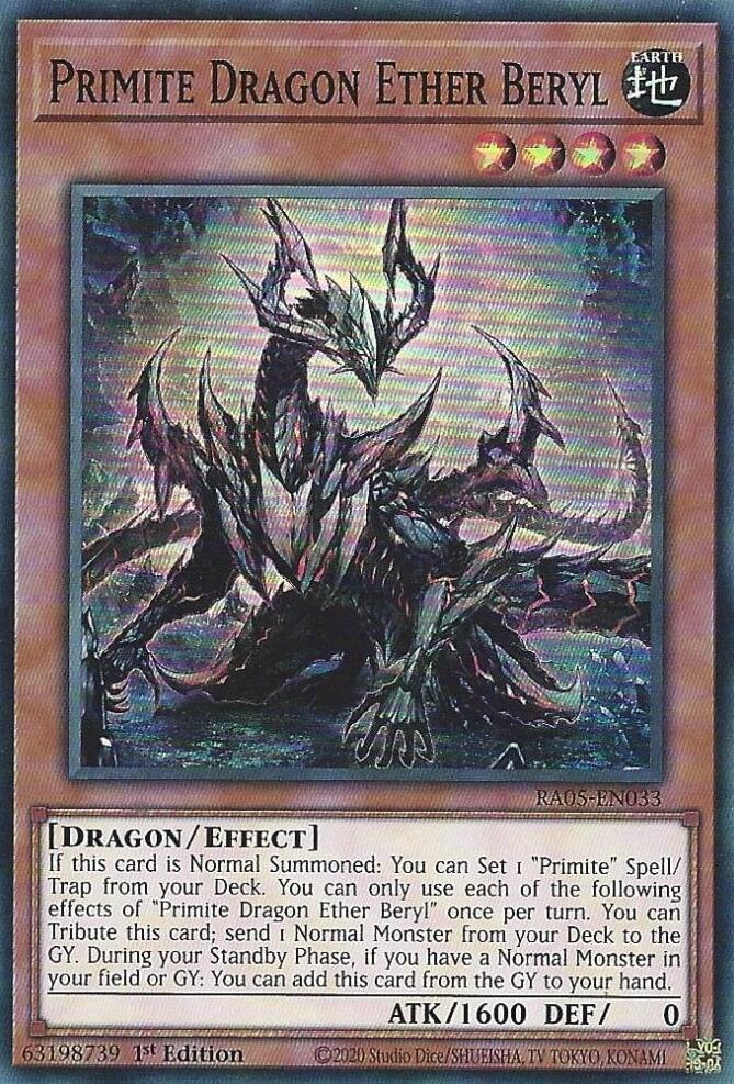 Primite Dragon Ether Beryl [RA05-EN033] Super Rare