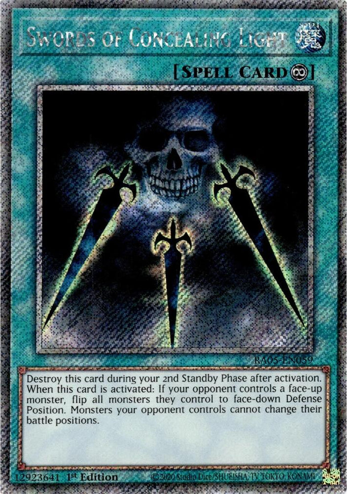 Swords of Concealing Light (Platinum Secret Rare) [RA05-EN059] Platinum Secret Rare
