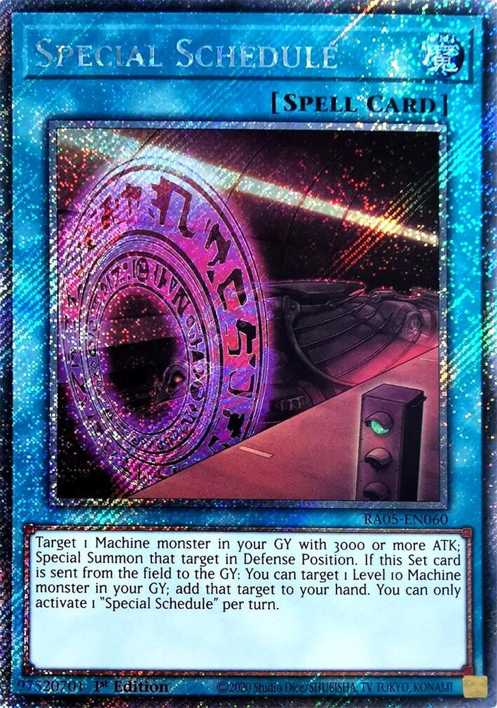 Special Schedule (Platinum Secret Rare) [RA05-EN060] Platinum Secret Rare