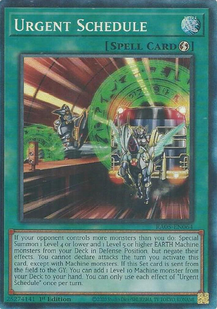Urgent Schedule (Collector's Rare) [RA05-EN064] Collector's Rare