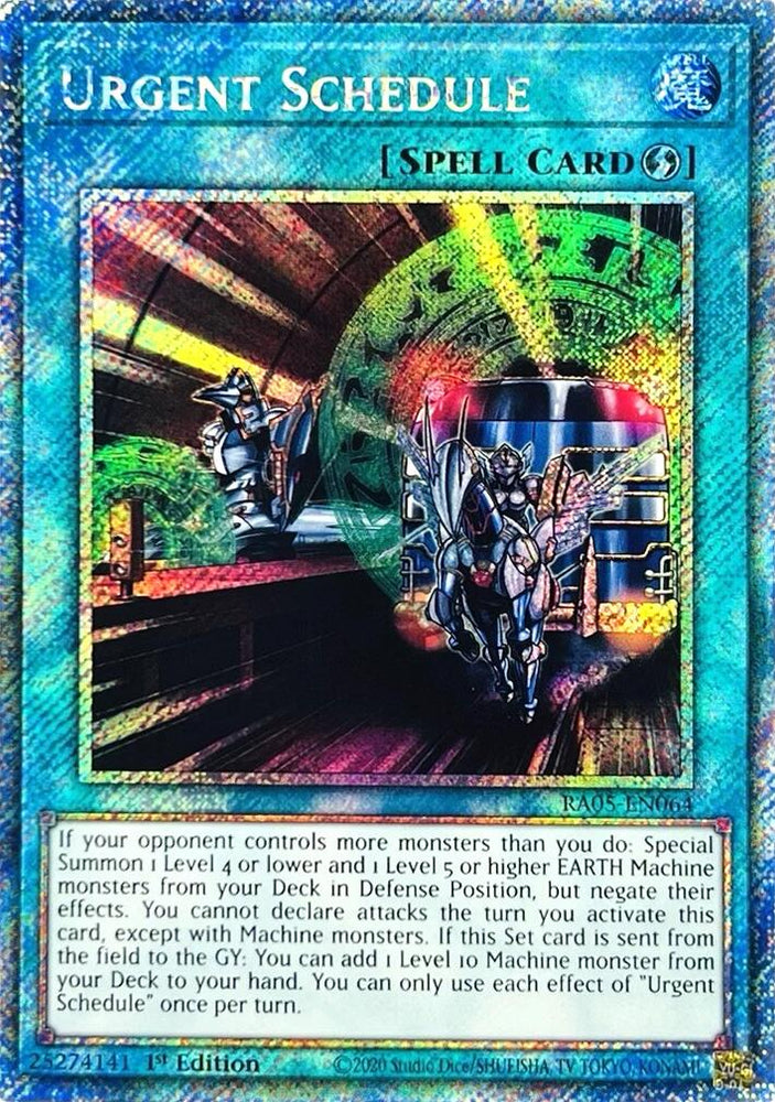 Urgent Schedule (Platinum Secret Rare) [RA05-EN064] Platinum Secret Rare