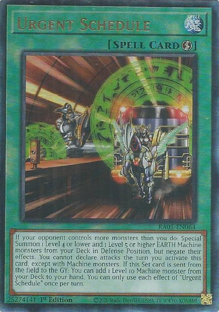 Urgent Schedule (Ultimate Rare) [RA05-EN064] Ultimate Rare