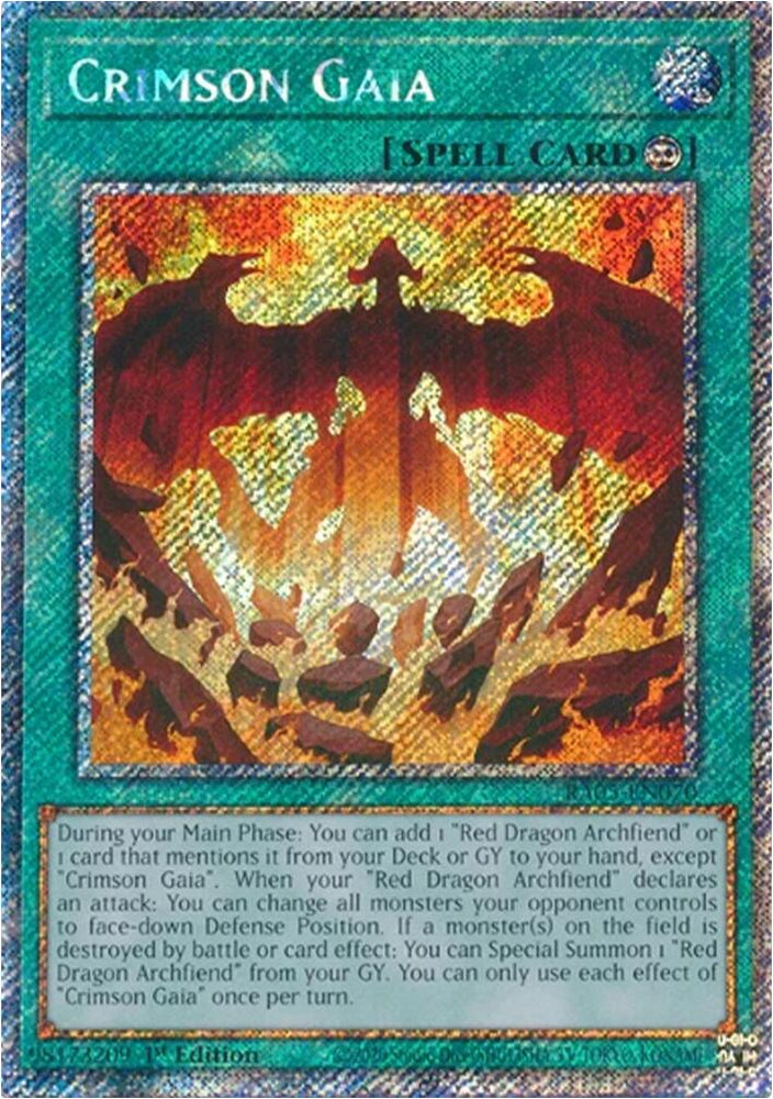 Crimson Gaia (Platinum Secret Rare) [RA05-EN070] Platinum Secret Rare