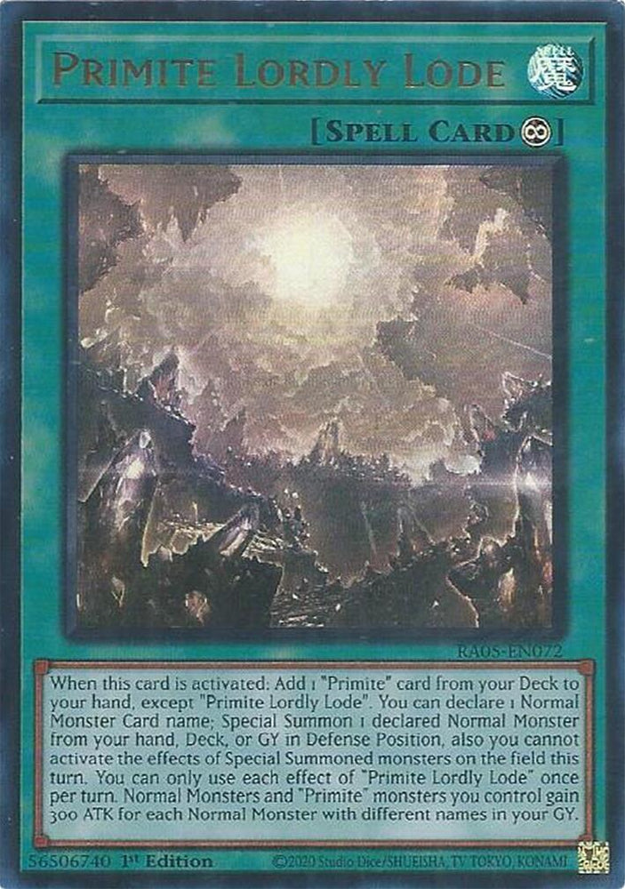 Primite Lordly Lode (Ultra Rare) [RA05-EN072] Ultra Rare