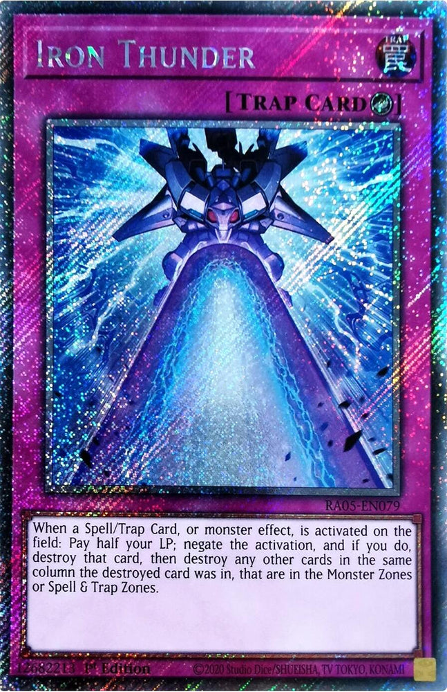 Iron Thunder (Platinum Secret Rare) [RA05-EN079] Platinum Secret Rare