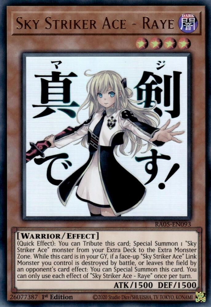 Sky Striker Ace - Raye [RA05-EN093] Ultra Rare