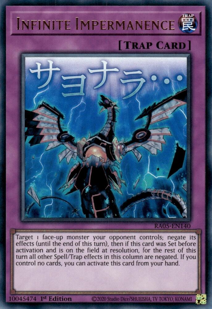 Infinite Impermanence [RA05-EN140] Ultra Rare