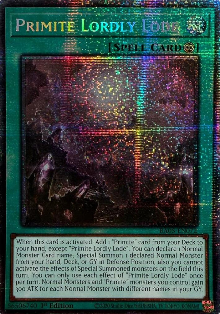 Primite Lordly Lode (Starlight Rare) [RA05-EN072] Starlight Rare