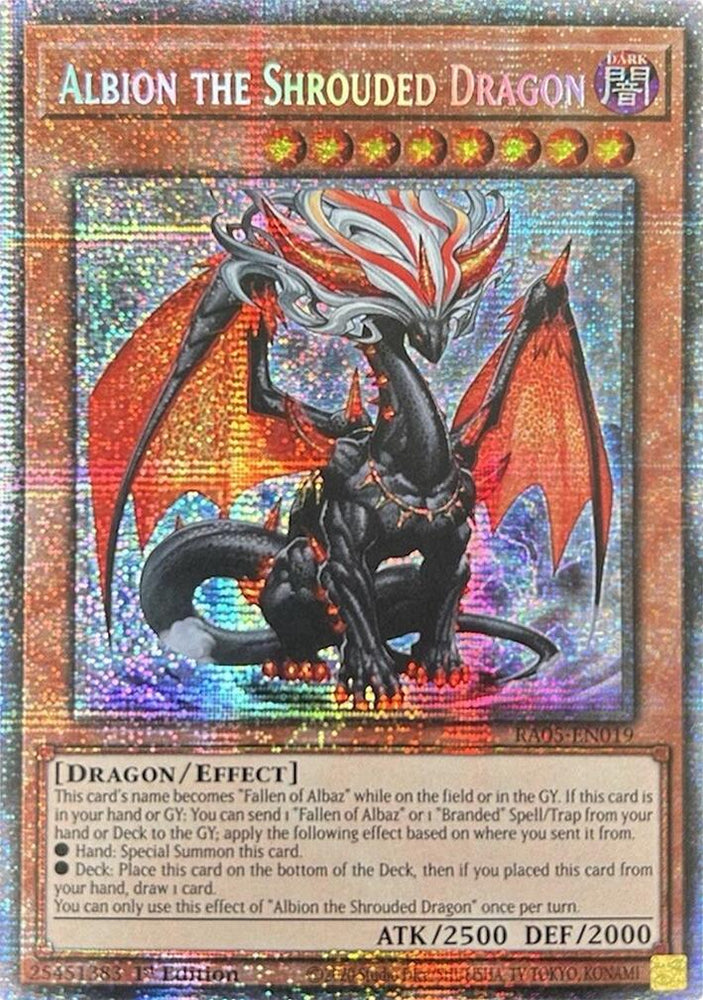 Albion the Shrouded Dragon (Starlight Rare) [RA05-EN019] Starlight Rare