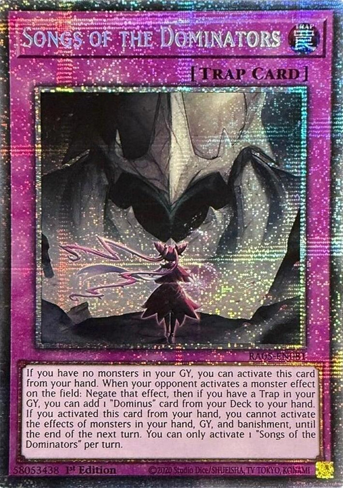 Songs of the Dominators (Starlight Rare) [RA05-EN081] Starlight Rare