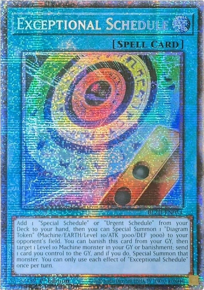 Exceptional Schedule (Starlight Rare) [BLZD-EN054] Starlight Rare