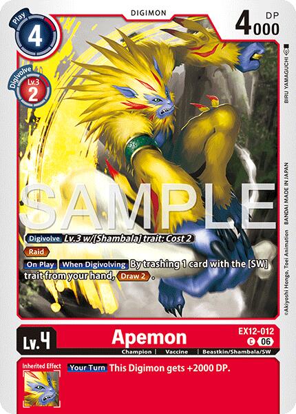 Apemon [EX12-012] [Digital World Shambala]