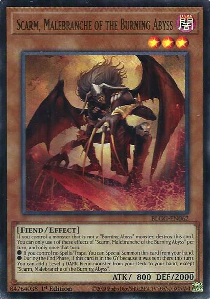 Scarm, Malebranche of the Burning Abyss [BLGG-EN062] Ultra Rare