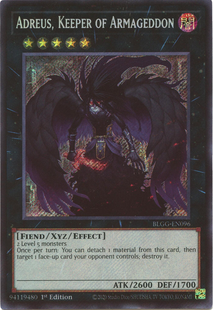 Adreus, Keeper of Armageddon [BLGG-EN096] Ultra Rare