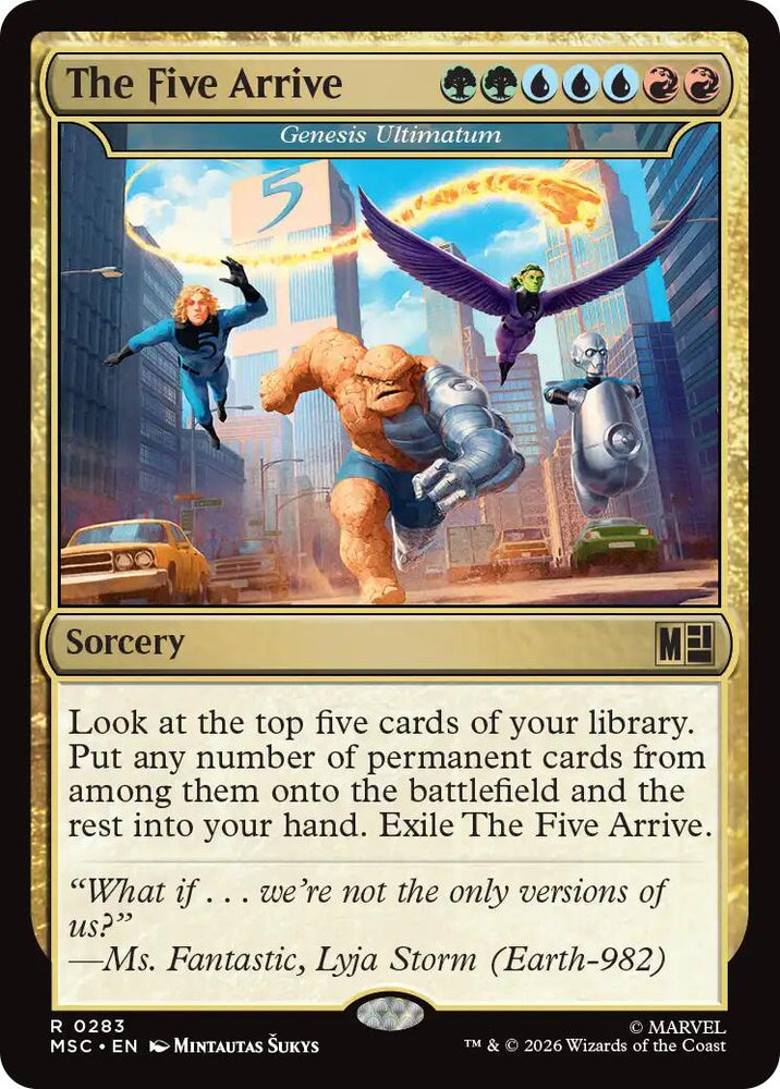 The Five Arrive - Genesis Ultimatum (Surge Foil) [Marvel Super Heroes Commander]