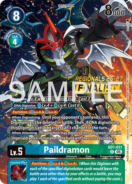 Paildramon [AD1-011] - AD1-011 (Regionals 26-27 Season 2 Finalist) [Advanced Booster Digimon Generation]