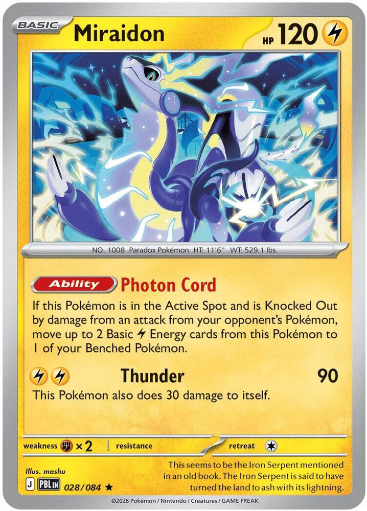 Miraidon (028/084) (Deck Exclusive) [Mega Evolution: Pitch Black]