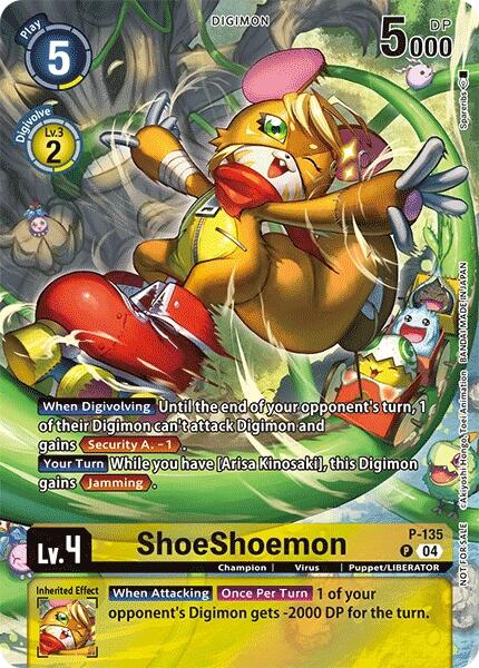 ShoeShoemon [P-135] (Digimon Liberator D-Storage Set) [Promotional Cards]