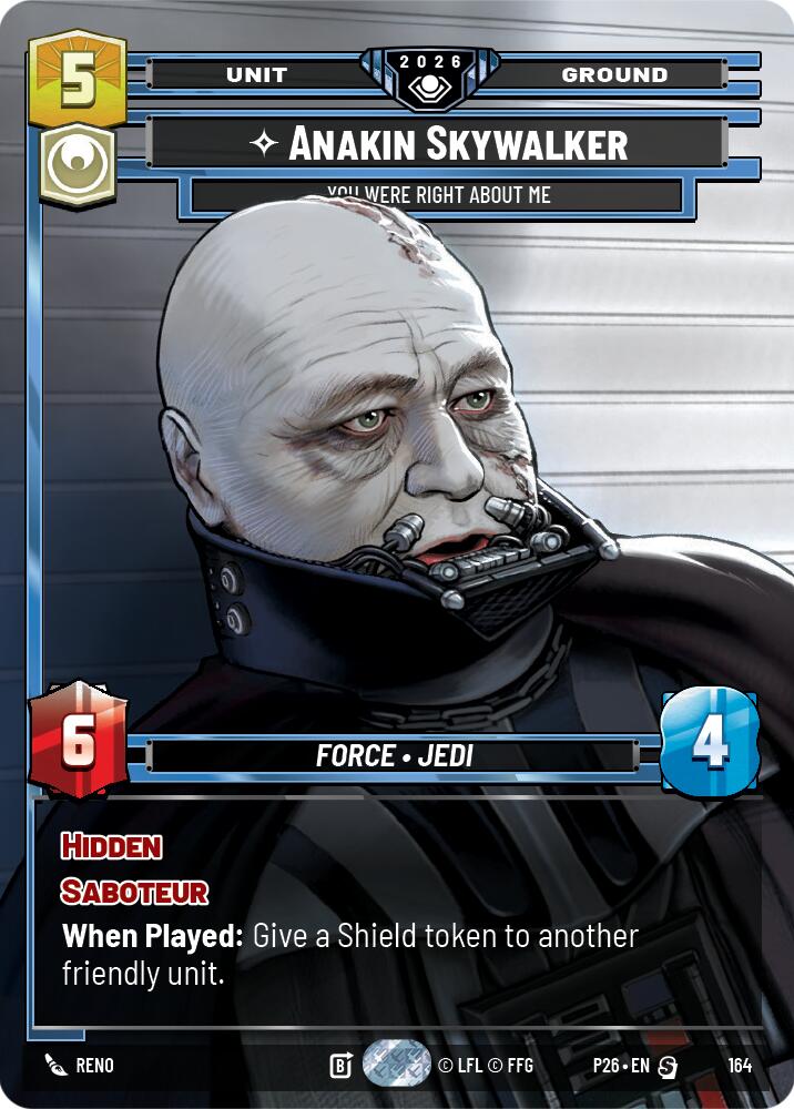 Anakin Skywalker - You Were Right About Me (164) (Prize Wall) (Foil) (164) [Galactic Championship 2026]