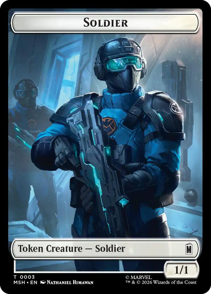 Soldier // Robot Villain Double-Sided Token [Marvel Super Heroes Tokens]