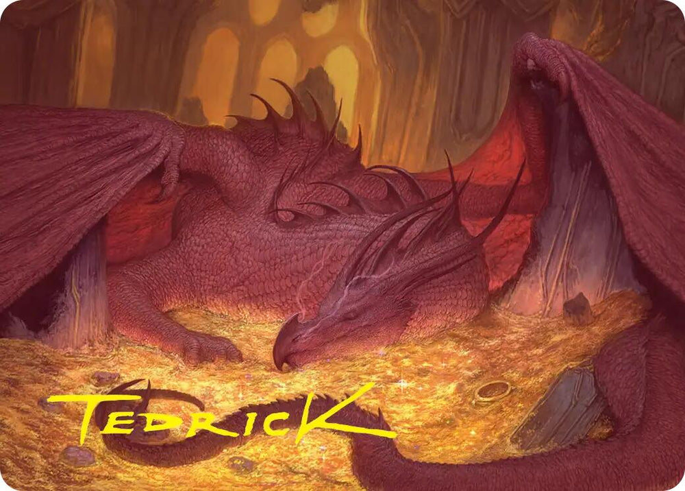 Smaug the Magnificent Art Card (Gold-Stamped Signature) [The Hobbit Art Series]