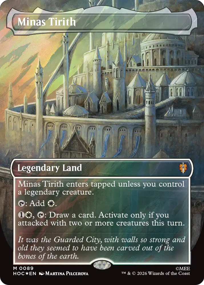 Minas Tirith (Borderless) (Surge Foil) [The Hobbit: Eternal-Legal]