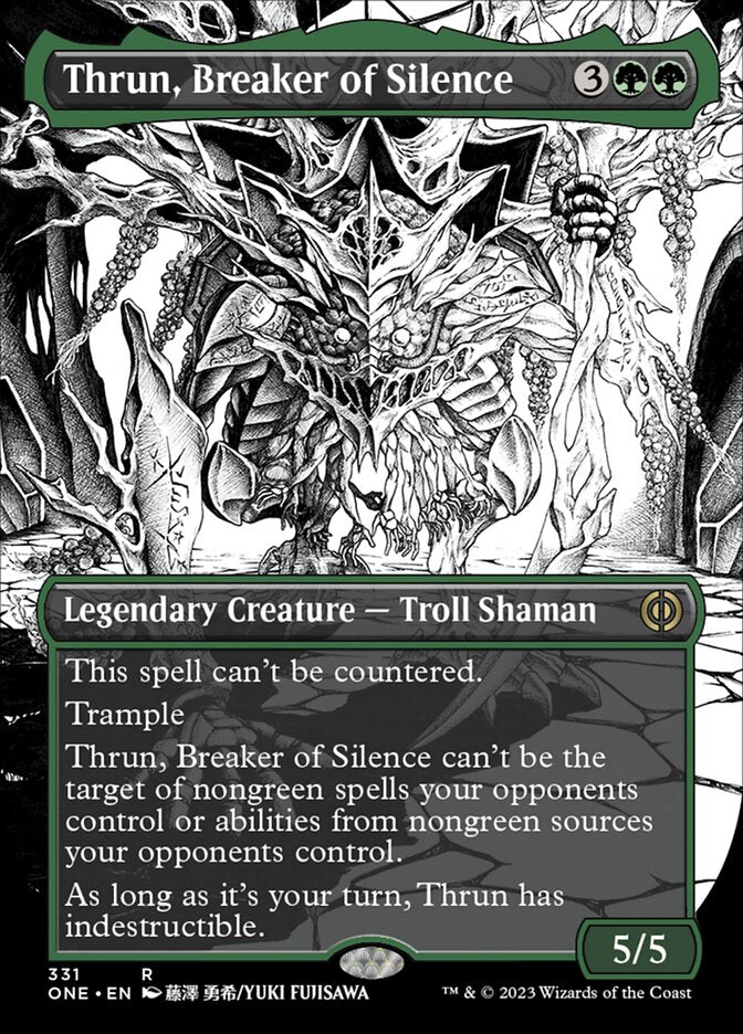 Thrun, Breaker of Silence (Borderless Manga) [Phyrexia: All Will Be One]