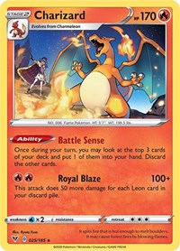 Charizard (25/185) (Cracked Ice Holo) (Theme Deck Exclusive) [Sword & Shield: Vivid Voltage]