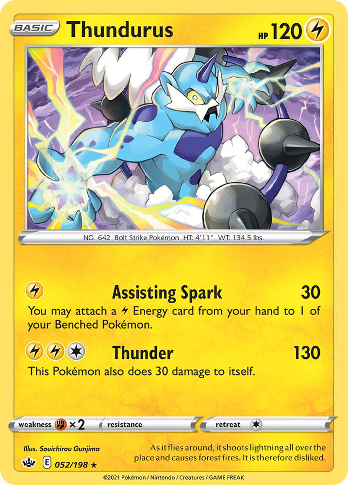 Thundurus (052/198) (Theme Deck exclusive) [Sword & Shield: Chilling Reign]