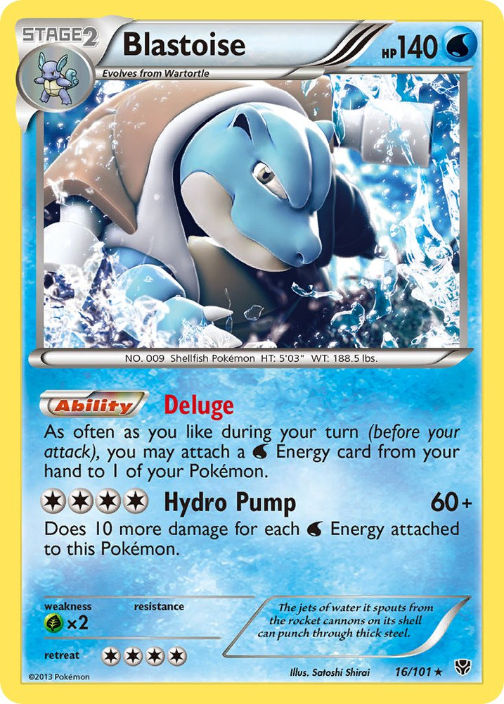 Blastoise (16/101) (Cosmo Holo) (Blister Exclusive) [Black & White: Plasma Blast]