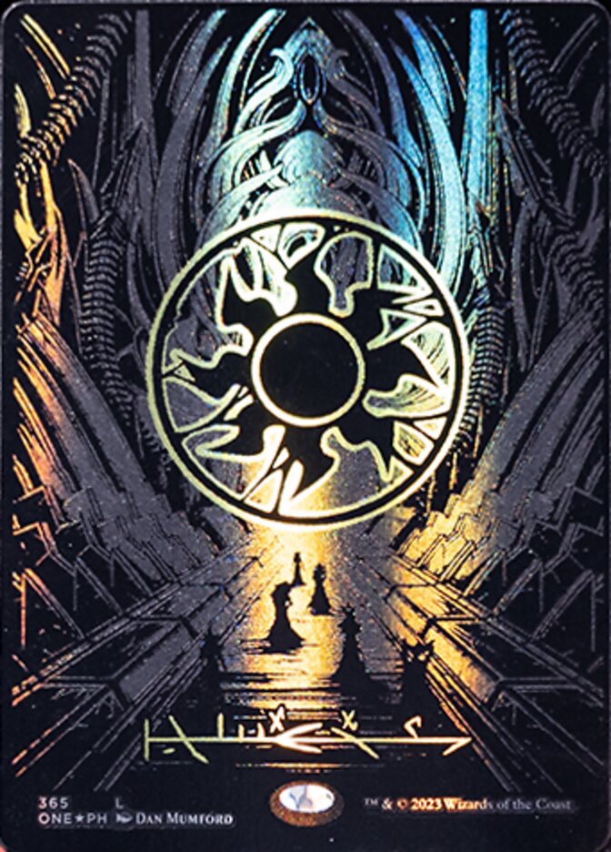 Plains (365) (Oil Slick Raised Foil) [Phyrexia: All Will Be One]